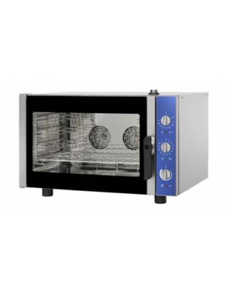 Forno Elettrico gastronomia/pasticceria in acciaio inox a convezione e vapore - 4 teglie - cm 86,5x73,5x56,5h Forno Elettrico gastronomia/pasticceria in acciaio inox a convezione e vapore - 4 teglie - cm 86,5x73,5x56,5h