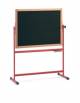 LAVAGNA A CAVALLETTO GIREVOLE IN ARDESIA - PIANO ARDESIA CM 130X100 - STRUTTURA IN COLORE GRIGIO METALLIZZATO RAL 9006
