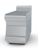 Piano di lavoro in acciaio inox CrNi 18/10 AISI 304 con alzatina posteriore, senza cassetto - cm 20x60x28h