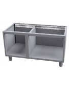 Base neutra a giorno per uso professionale in acciaio inox CrNi 18/10 AISI 304, cm 100x 48,5x 57h