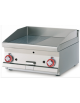 Fry top a gas da banco, piastra cromata doppia 1/2 liscio-1/2 rigato - sup. di cottura cm 59,5x45 - cm 60x60x28h