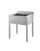 Lavatoio inox 1 vasca senza ripiano Dimensioni cm.80x70x85/90h