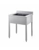 Lavatoio inox gambe quadre 1 vasca senza ripiano - Dimensioni cm 80x70x85/90h