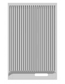 Fry top elettrico monofase-3kw da banco, piastra rigata cromata cm 35,5X55, r. temp. 50 a 300 °C - dim. 40x65x29h