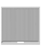 Fry top elettrico trifase-6kw da banco, piastra doppia rigata cromata cm 55,5X55, r. temp. 50 a 300 °C - dim. cm 60x65x29h