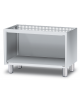 Base neutra a giorno per uso professionale in acciaio inox CrNi 18/10 AISI 304, cm 80x 53,5x 58h