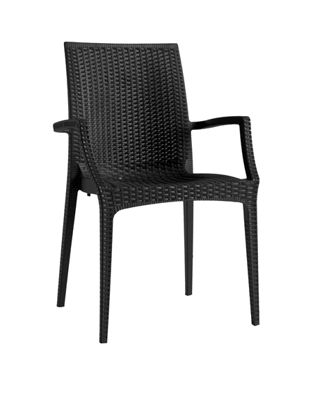 Sedia con braccioli in polipropilene Elegance
