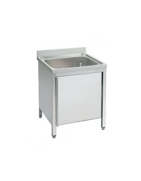 Lavatoio inox armadiato 1 vasca Dimensioni cm.60x60x85/90h Lavatoio inox armadiato 1 vasca Dimensioni cm.60x60x85/90h