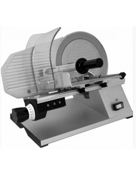 Affettatrice a gravità con trasmissione ad ingranaggio, struttura in lega di alluminio - mm 425x525x380h
