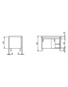 ELEMENTO NEUTRO-VANO INFERIORE CON ANTE SCORREVOLI CM.160X80X90H