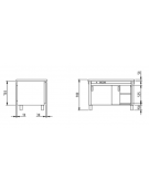 ELEMENTO CON ANTE SCORREVOLI-VANO INFERIORE CALDO CM. 120X80X90H