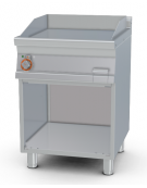 Fry top elettrico trifase-7,4kw su mobile a giorno piastra liscia cromata cm 56x51 - dim. 60x70,5x90h