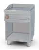 Fry top elettrico trifase-7,4kw su mobile a giorno piastra liscia cromata cm 56x51 - dim. 60x70,5x90h