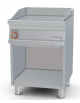 Fry top elettrico trifase-7,4kw su mobile a giorno piastra rigata cm 56x51 - dim. 60x70,5x90h