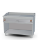 Fry top elettrico trifase-14,8kw su mobile a giorno piastra doppia 1/2 liscia, 1/2 rigata cm 116x51 - dim. 120x70,5x90h