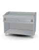 Fry top elettrico trifase-14,8kw su mobile a giorno piastra doppia rigata cm 116x51 - dim. 120x70,5x90h