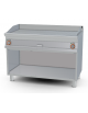 Fry top elettrico trifase-14,8kw su mobile a giorno piastra doppia rigata cromata cm 116x51 - dim. 120x70,5x90h