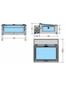 Espositore da banco per gelato 4 vaschette mm 1255x525x360h