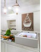 Espositore da banco per gelato 4 vaschette mm 1255x525x360h