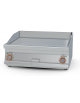 Fry top elettrico trifase-11,1kw da banco, piastra doppia rigata cm 76x51, r. temp. 50 a 300 °C - dim. cm 80x70,5x28h