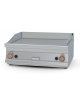 Fry top a gas da banco, 14kw, piastra doppia rigata cromata, superficie di cottura cm 76x51 - cm 80x70,5x28h