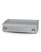 Fry top a gas da banco, 21kw, piastra doppia liscia cromata, superficie di cottura cm 116x51 - cm 120x70,5x28h