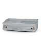 Fry top a gas da banco, 21kw, piastra 1/2 liscia, 1/2 superficie di cottura cm 116x51 - cm 120x70,5x28h
