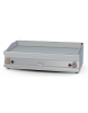 Fry top a gas da banco, 21kw, piastra doppia rigata, superficie di cottura cm 116x51 - cm 120x70,5x28h