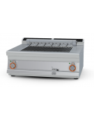 Griglia elettrica da banco trifase-8,16kw,  griglia con 2  zone di cottura diretta su resistenza inox cm 55x43 - cm 80x70,5x28h