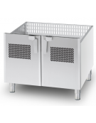 Base neutra con porta per induzione in acciaio inox CrNi 18/10 AISI 304, cm 80x62x57h
