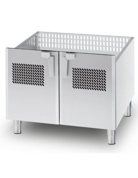 Base neutra con porta per induzione in acciaio inox CrNi 18/10 AISI 304, cm 80x62x57h