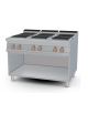 CUCINA ELETTRICA 6 PIASTRE QUADRE DA KW 4 CADAUNA - POTENZA TOTALE KW 24 - SU MOBILE A GIORNO - TRIFASE - CM 120x90x90h