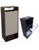 Cestino portarifiuti rettangolare, in acciaio zincato e verniciato - cm 45x29x100h