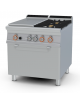 TUTTA PIASTRA + 2 FUOCHI SU FORNO ELETTRICO VENTILATO CM 55X36X34H - PIASTRA CM 37X73 - CM 80X90X90H.