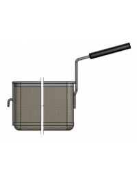 Cesto 1/4 con gancio per cuocipasta - cm 11x26x20h