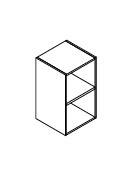 Armadio mobile ufficio basso a giorno aperto - colori a scelta - cm 45x33x79,5h