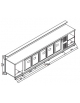 Banco bar refrigerato 5 sportelli motore interno da cm. 400 - Dimensioni esterne cm. 400x65,2x111,8h
