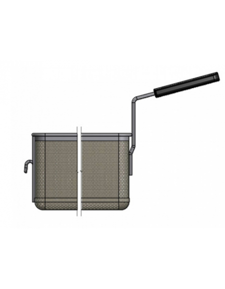 Cesto 1/2 con gancio per cuocipasta - cm 14,5x29x20h