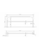 Barriera con piegatura a freddo di tubolare in acciaio Ø48 a forma di U rovesciato, con traverso, da tassellare - cm 60x80h
