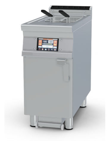Friggitrice Elettrica TouchScreen Lt 18 su mobile con o senza Melting - dim. vasca cm 31x34x33h - cm 40x90x90h