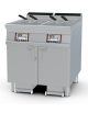 Friggitrice elettrica Touch su mobile, 2 vasche da Lt 18, con o senza Melting - 2 pompe filtraggio olio a caldo - cm 80x90x90h