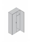 Contenitore alto da giorno anta legno/anta legno - cm 90X45X196