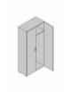 Armadio Mobile ufficio alto con ante in legno con serratura - colori a scelta per ante e struttura - cm 80x45x194,7h