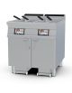Friggitrice elettrica Touch su mobile, 2 vasche da Lt 25, con o senza Melting - 2 pompe filtraggio olio a caldo - cm 80x90x90h