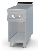 Piano di lavoro inox AISI 304 su mobile a giorno - 1 cassetto, 1 bacinella GN1/1 in plastica - dim. tot. cm 40x90x90h