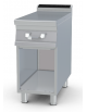 Piano di lavoro inox AISI 304 su mobile a giorno - 1 cassetto, 1 bacinella GN1/1 in plastica - dim. tot. cm 40x90x90h