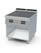 Piano cottura elettrico in vetroceramica su mobile a giorno - 4 zone cottura - comandi TouchScreen - kw 13,6 - cm 80x90x90h