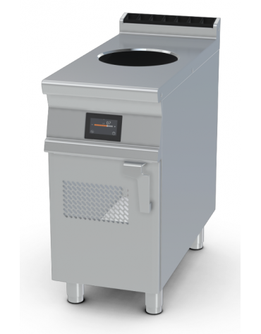 Piano cottura elettrico ad induzione WOK - 1 zona cottura - comandi TouchScreen - kw 4,5 trifase - cm 40x90x90h