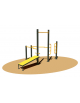 Stazione fitness CALISTHENICS in acciaio zincato con elementi per trazioni e piegamenti - cm 365x190x240h