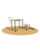 Stazione fitness CALISTHENICS in acciaio zincato con elementi per allenamento completo - cm 590x485x295h